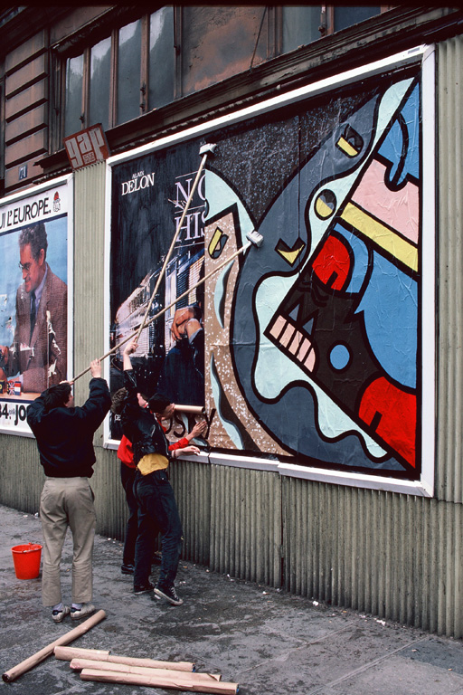 Claude Closky, ‘Untitled (Boxers),’ 1984, May, Paris Turbigo. Acrylic on paper pasted over advertisment, 300 x 400 cm.